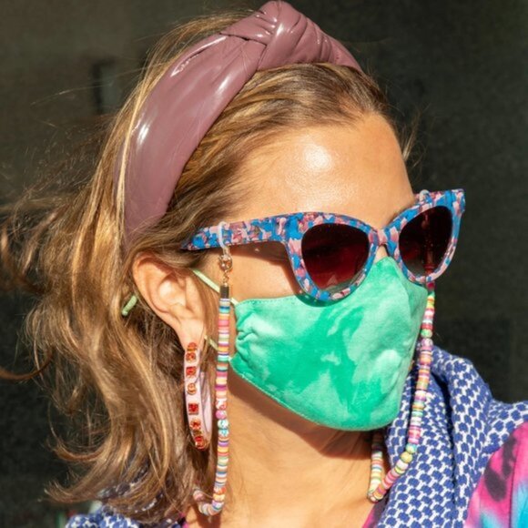 NWT LELE SADOUGHI Tie-Dye Face Mask 3 Face-mask - Picture 7 of 8